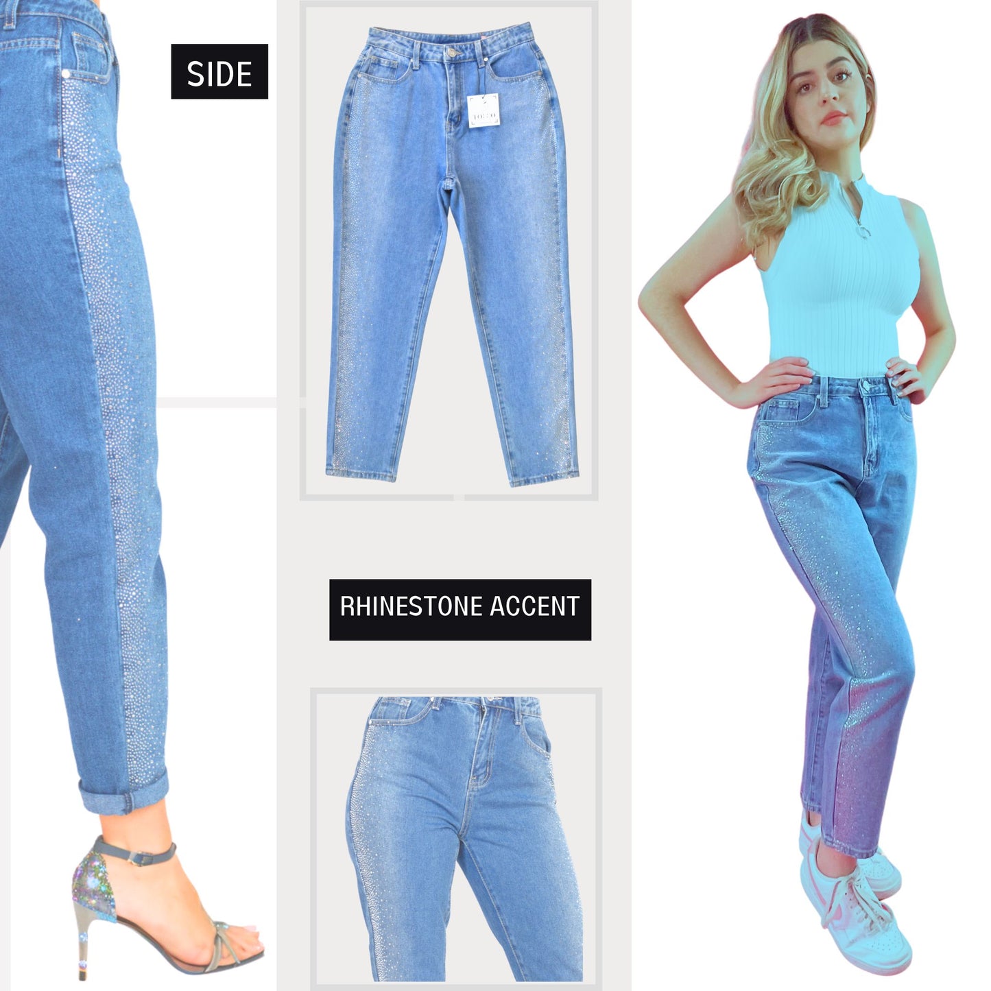 Boyfriend Rhinestone Side